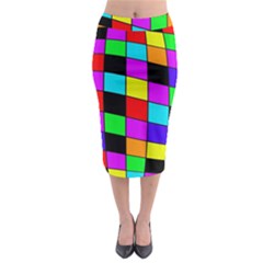Colorful Cubes  Midi Pencil Skirt by Valentinaart
