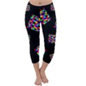 Flying  colorful cubes Capri Winter Leggings  View1