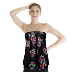 Colorful Abstraction Strapless Top by Valentinaart