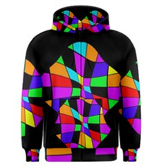 Abstract Colorful Flower Men s Zipper Hoodie