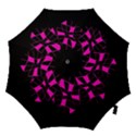 Pink abstract flower Hook Handle Umbrellas (Large) View1