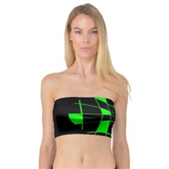 Green abstract flower Bandeau Top