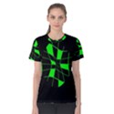 Green abstract flower Women s Cotton Tee View1