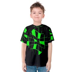 Green abstract flower Kid s Cotton Tee