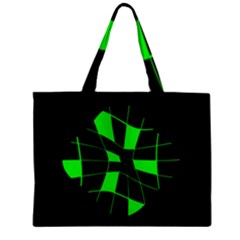 Green abstract flower Zipper Mini Tote Bag