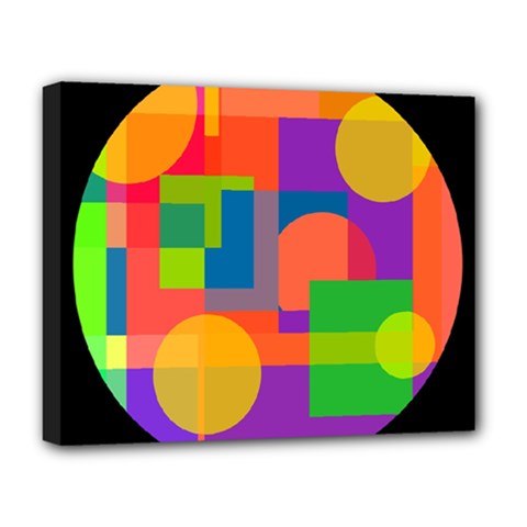 Colorful Circle  Deluxe Canvas 20  X 16  