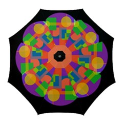 Colorful Circle  Golf Umbrellas by Valentinaart