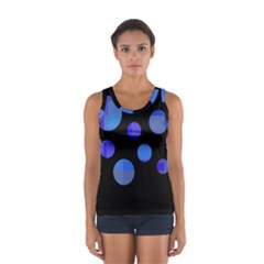 Blue Circles  Tops by Valentinaart