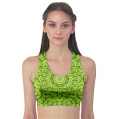 Magic Flowers In  The Deep Valley Of Paradise Sports Bra by pepitasart