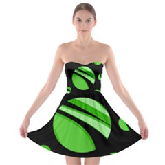 Green Balls   Strapless Dresses by Valentinaart