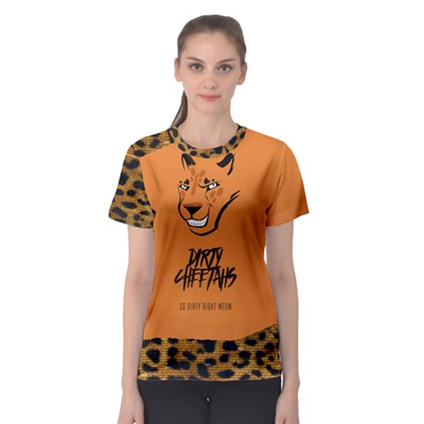 Dirty Cheetah Getgood Women s Mesh Tshirt Round - Orange by DirtyCheetahs