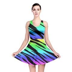 Rainbow Tiger Reversible Skater Dress by ArtistRoseanneJones