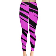 Pink Tiger Leggings  by ArtistRoseanneJones