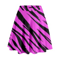 Pink Tiger High Waist Skirt by ArtistRoseanneJones
