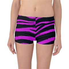 Pink Zebra Reversible Boyleg Bikini Bottoms by ArtistRoseanneJones