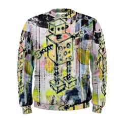 Graffiti Graphic Robot Men s Sweatshirt