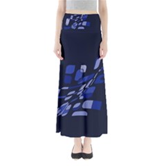 Blue Abstraction Maxi Skirts