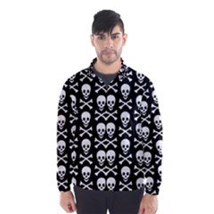 Skull And Crossbones Pattern Wind Breaker (men) by ArtistRoseanneJones