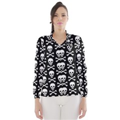 Skull And Crossbones Pattern Wind Breaker (women) by ArtistRoseanneJones