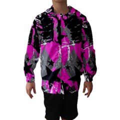 Pink Scene Kid Hooded Wind Breaker (kids) by ArtistRoseanneJones