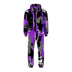 Purple Scene Kid Hooded Jumpsuit (kids) by ArtistRoseanneJones