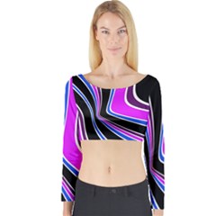 Colors of 70 s Long Sleeve Crop Top