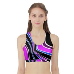 Colors of 70 s Sports Bra with Border