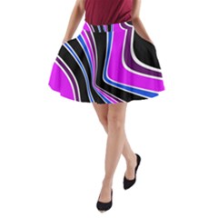 Colors of 70 s A-Line Pocket Skirt