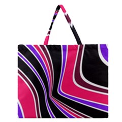 Colors Of 70 s Zipper Large Tote Bag by Valentinaart