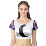 Moon Short Sleeve Crop Top (Tight Fit)