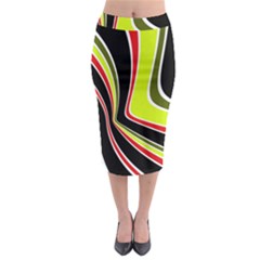 Colors Of 70 s Midi Pencil Skirt by Valentinaart