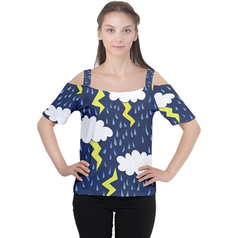 Thunderstorms Women s Cutout Shoulder Tee by BubbSnugg
