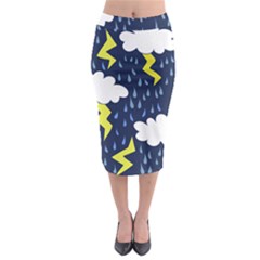 Thunderstorms Midi Pencil Skirt by BubbSnugg