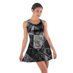 Dark Geometric Grunge Pattern Print Racerback Dresses by dflcprintsclothing