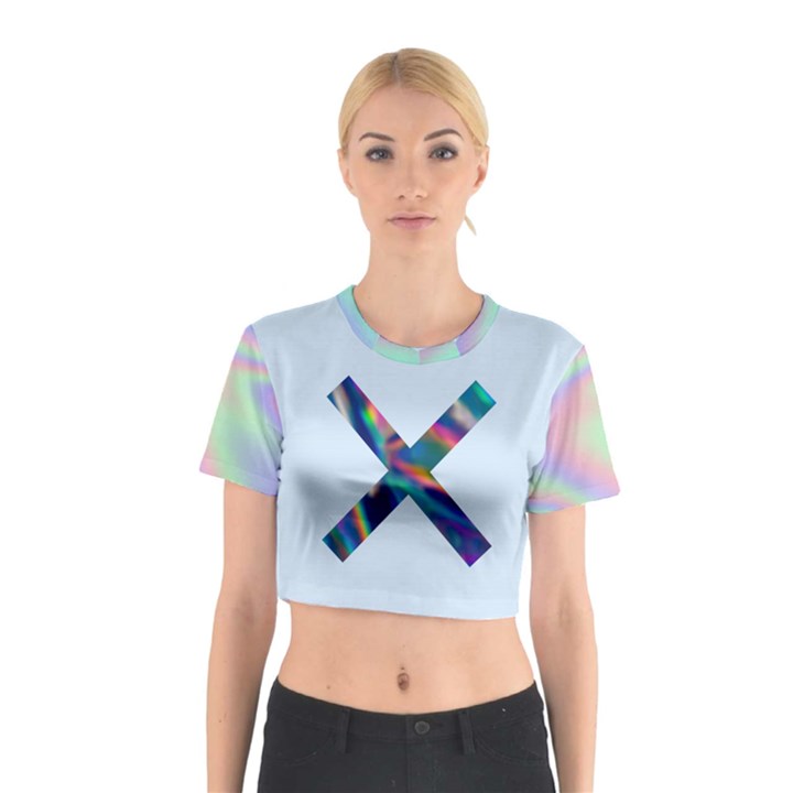 Holo X Contrast Cotton Crop Top