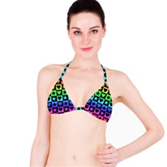 Rainbow Stars And Hearts Bikini Top by ArtistRoseanneJones