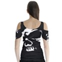 Gothic Skull Butterfly Sleeve Cutout Tee  View2