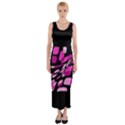 Purple abstraction Fitted Maxi Dress View1