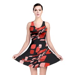 Orange Abstraction Reversible Skater Dress by Valentinaart