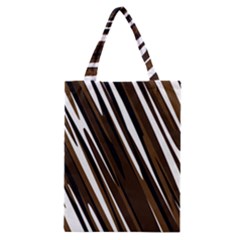 Black Brown And White Camo Streaks Classic Tote Bag by TRENDYcouture