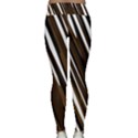 Black Brown And White Camo Streaks Yoga Leggings View2