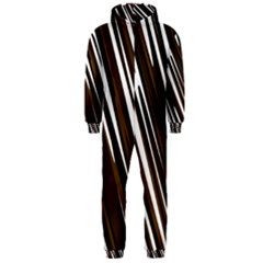 Black Brown And White Camo Streaks Hooded Jumpsuit (men)  by TRENDYcouture