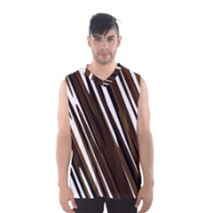 Black Brown And White Camo Streaks Men s Basketball Tank Top by TRENDYcouture