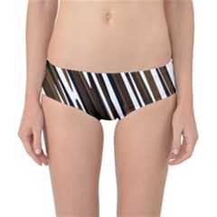 Black Brown And White Camo Streaks Classic Bikini Bottoms by TRENDYcouture