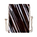 Black Brown And White Camo Streaks Drawstring Bag (Small) View1