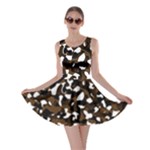 Black Brown And White camo streaks Skater Dress