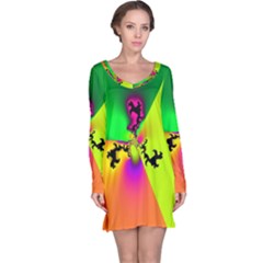 Creation Of Color Long Sleeve Nightdress by TRENDYcouture