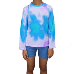 Blue And Purple Clouds Kid s Long Sleeve Swimwear by TRENDYcouture