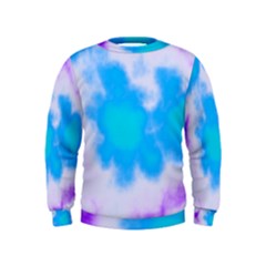 Blue And Purple Clouds Kids  Sweatshirt by TRENDYcouture