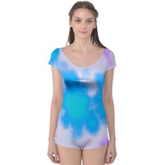 Blue And Purple Clouds Boyleg Leotard  by TRENDYcouture